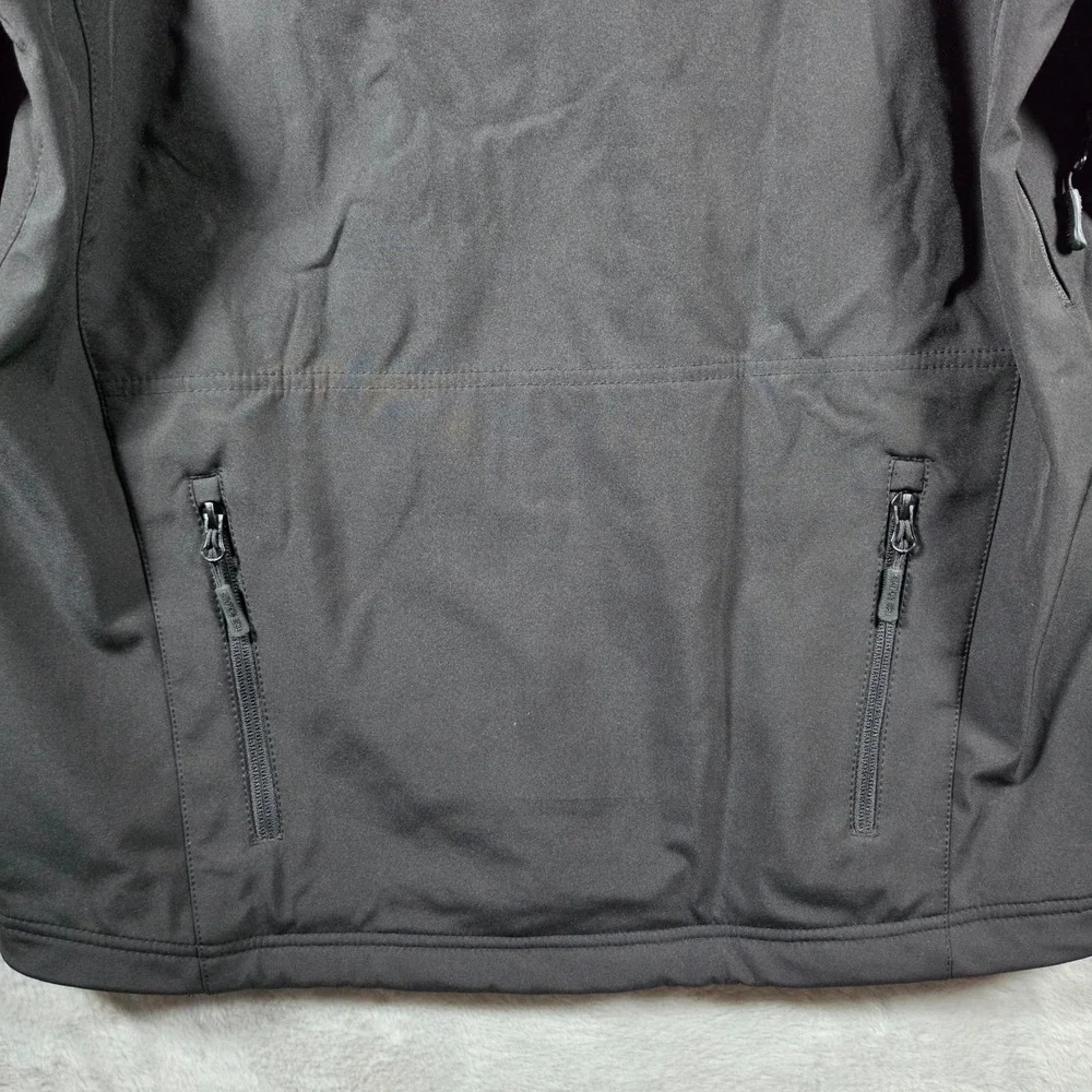 Free Soldier Tactical Softshell Jacket Mens Medium Black‎ Fleece Lined Hooded